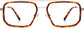 Saul Square Tortoise Eyeglasses from ANRRI, front view