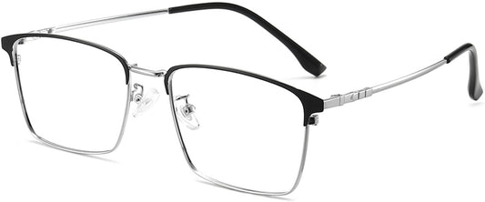 Scott Square Black Eyeglasses from ANRRI, angle view