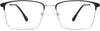 Scott Square Black Eyeglasses from ANRRI, front view