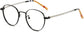 Selah Round Black Eyeglasses from ANRRI, angle view
