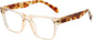 Serena Square Brown Eyeglasses from ANRRI, angle view