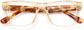 Serena Square Brown Eyeglasses from ANRRI, closed view