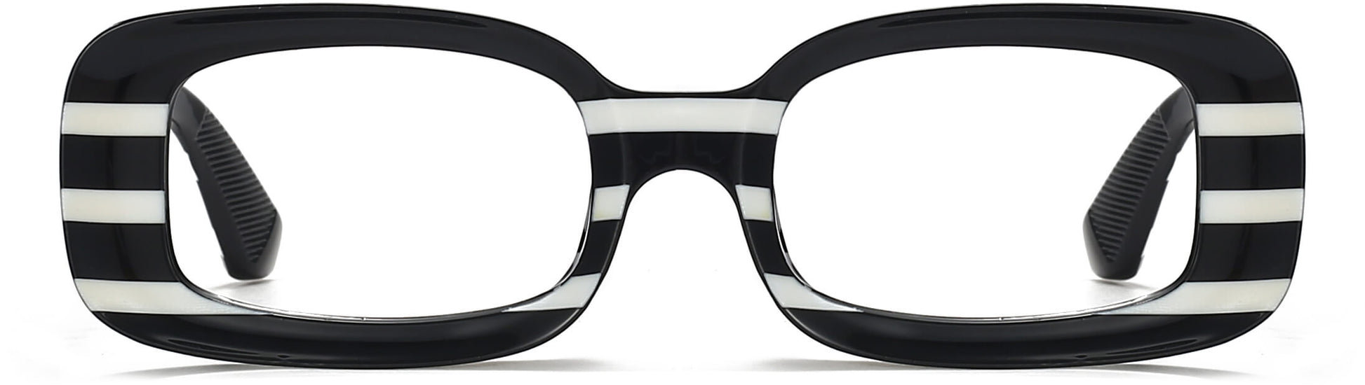 Sevyn Rectangle Black Eyeglasses from ANRRI, front view