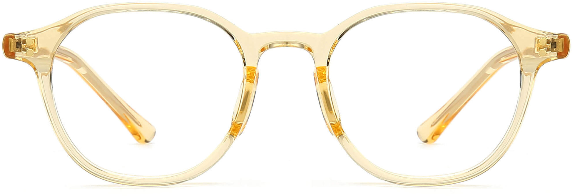 Shane Geometric Yellow Eyeglasses from ANRRI, front view