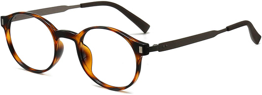 Shelby Round Tortoise Eyeglasses from ANRRI, angle view