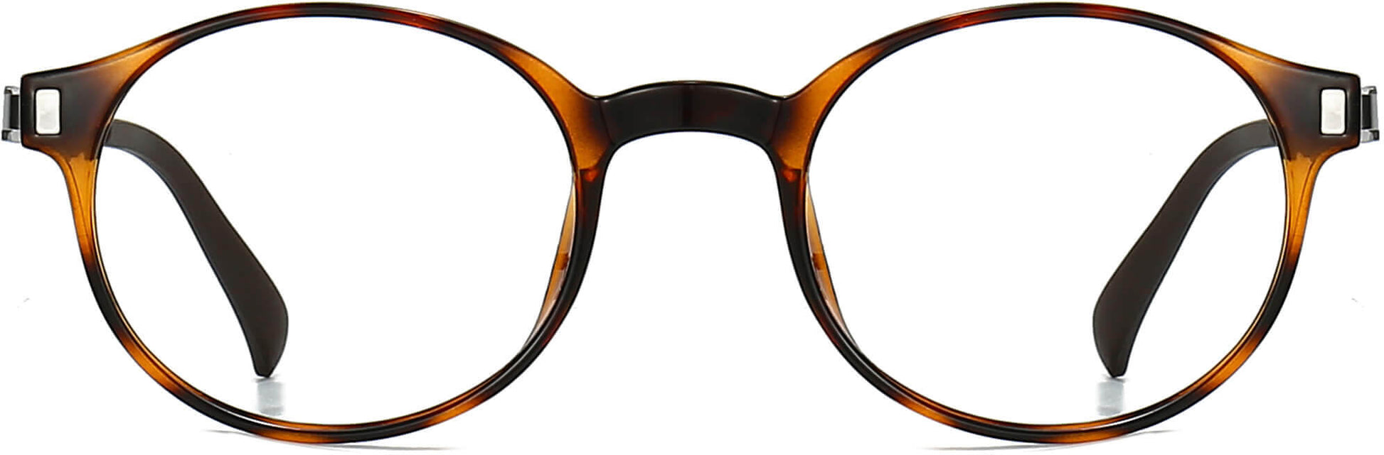 Shelby Round Tortoise Eyeglasses from ANRRI, front view