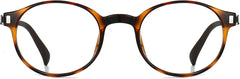 Shelby Round Tortoise Eyeglasses from ANRRI, front view