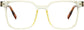 Siena Square Clear Eyeglasses from ANRRI, front view