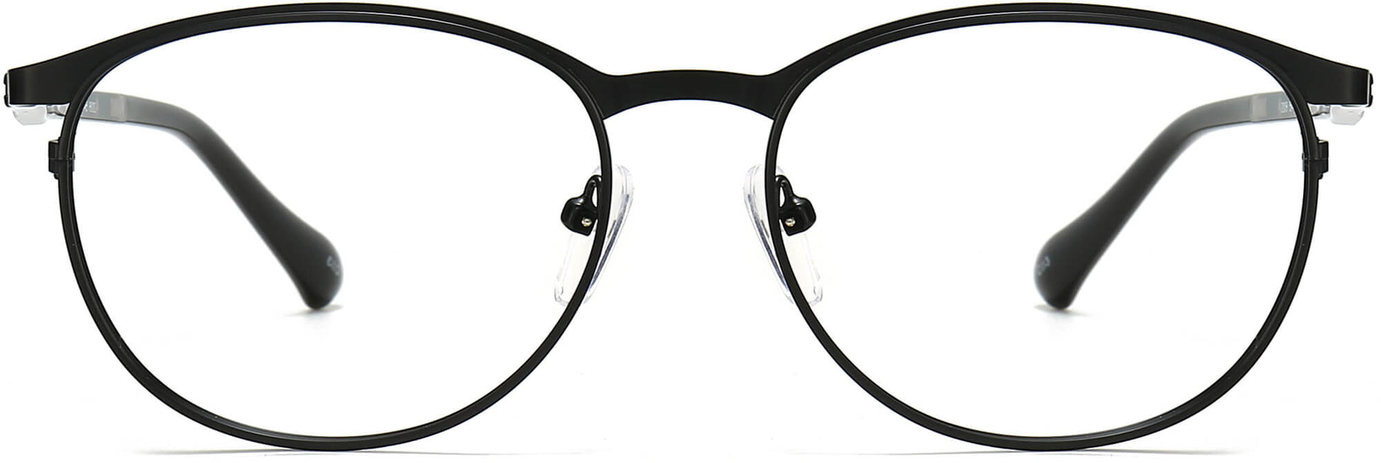 Sienna Round Black Eyeglasses from ANRRI, front view