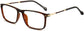 Sincere Square Brown Eyeglasses from ANRRI, angle view
