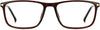 Sincere Square Brown Eyeglasses from ANRRI, front view