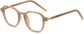 Skye Geometric Brown Eyeglasses rom ANRRI, angle view