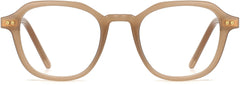 Skye Geometric Brown Eyeglasses from ANRRI, front view