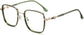 Sloan Square Green Eyeglasses from ANRRI, angle view