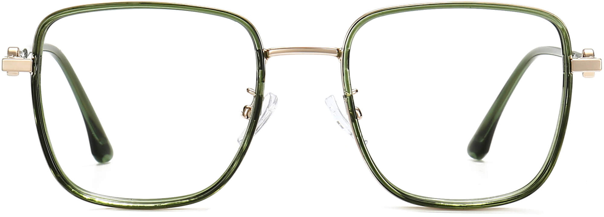 Sloan Square Green Eyeglasses from ANRRI, front view