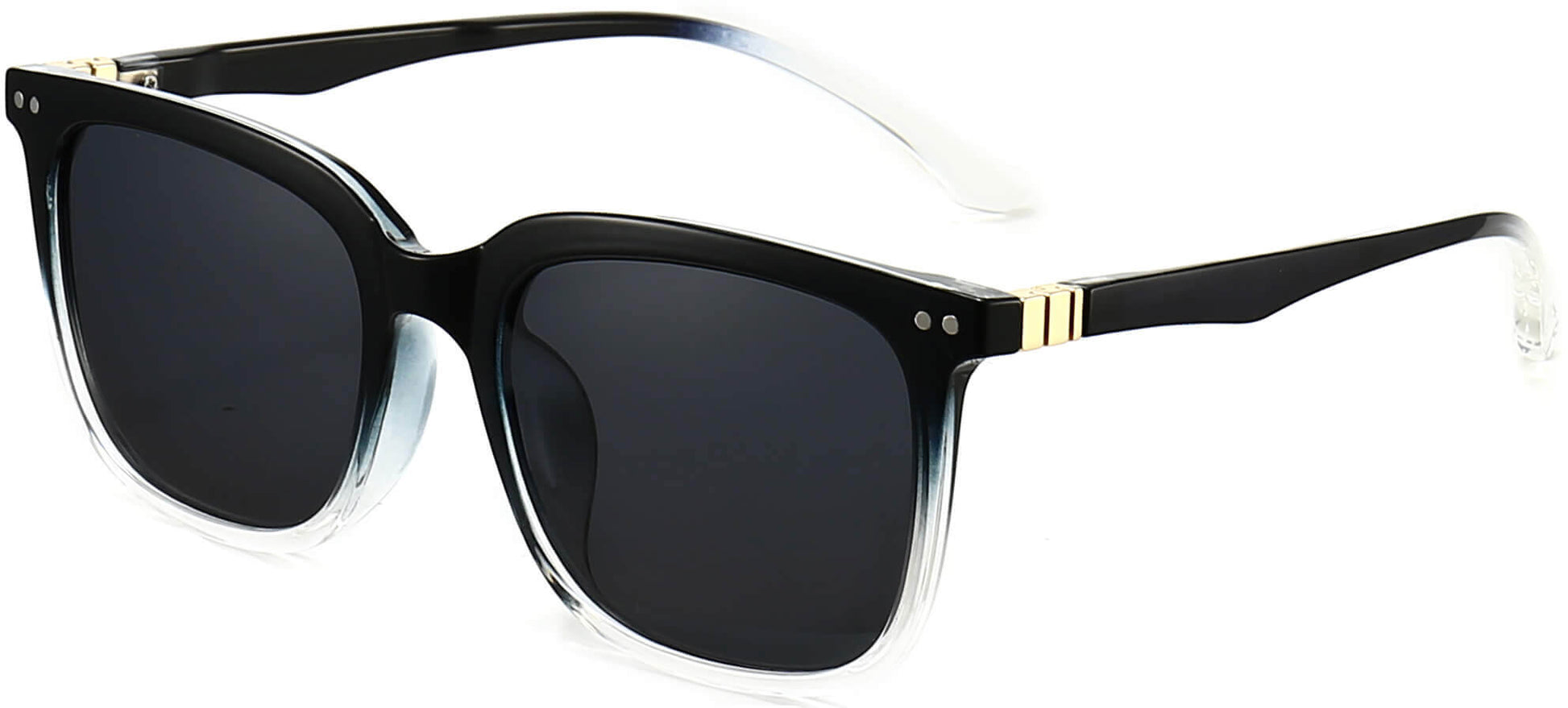 Sofia Black Plastic Sunglasses from ANRRI, angle view