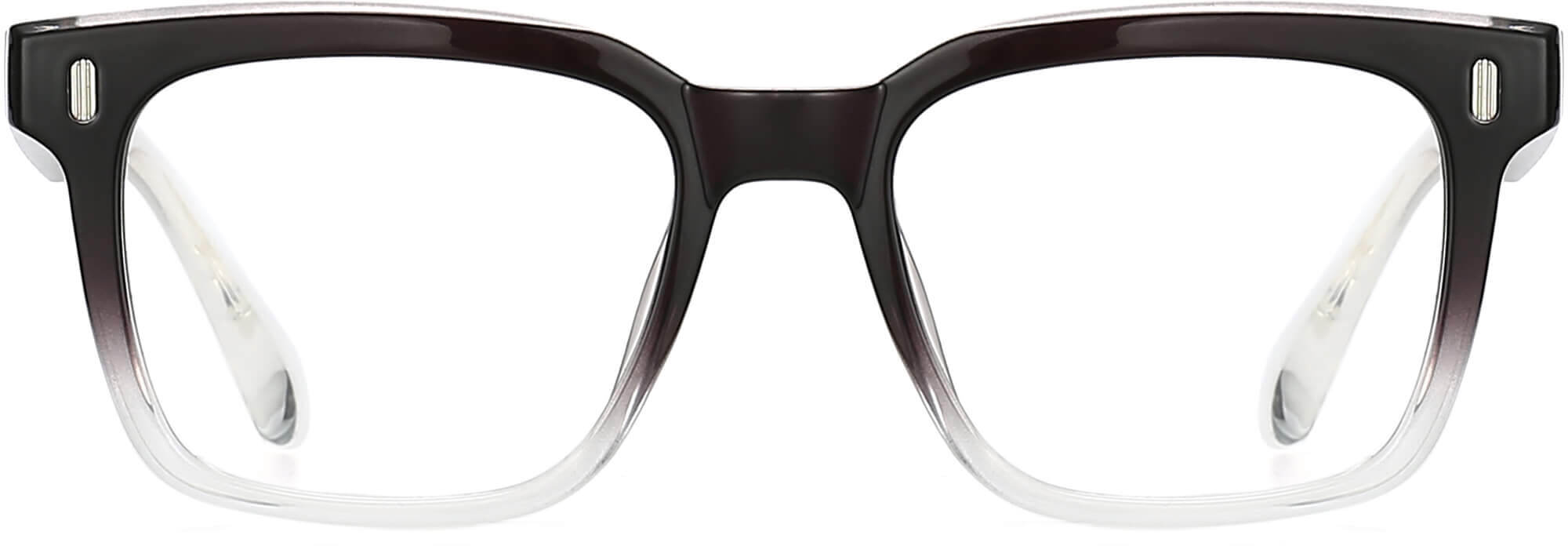 Solomon Square Black Eyeglasses from ANRRI, front view