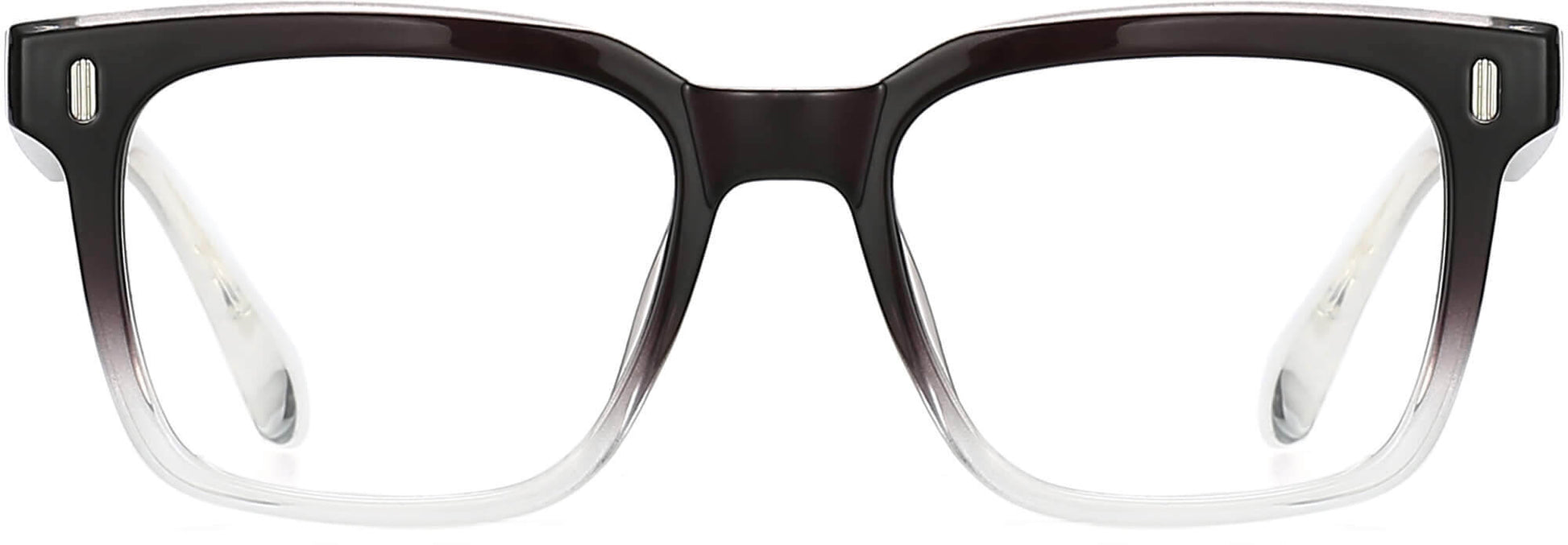 Solomon Square Black Eyeglasses from ANRRI, front view