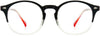 Sonny Round Black Eyeglasses from ANRRI, front view