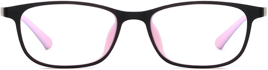 Sophia Rectangle Black Eyeglasses from ANRRI from ANRRI, front view