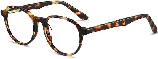 Stetson Round Tortoise Eyeglasses from ANRRI, angle view