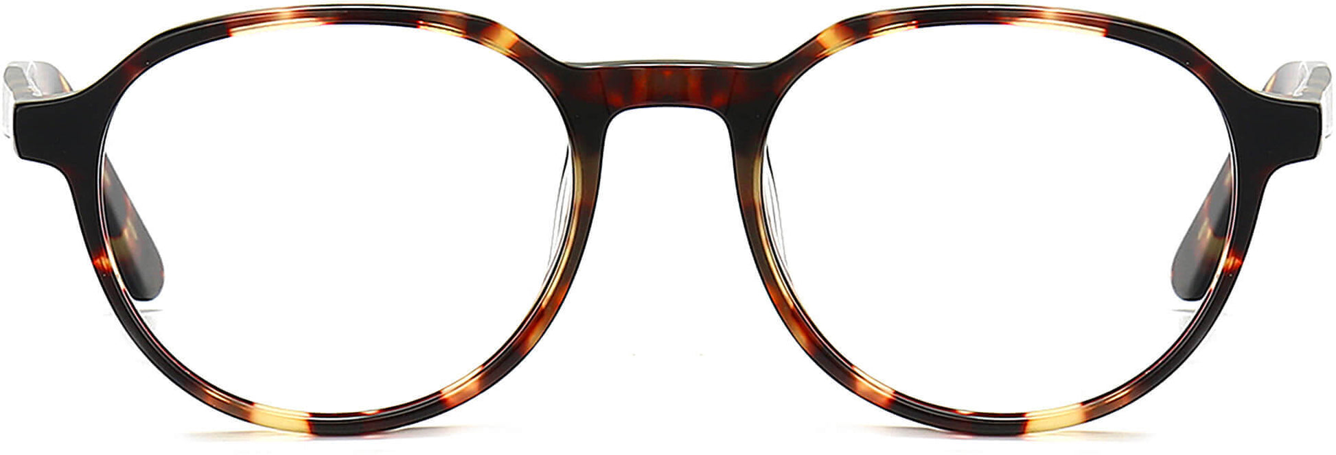 Stetson Round Tortoise Eyeglasses from ANRRI, front view