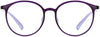 Stevie Round Purple Eyeglasses from ANRRI, front view
