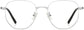 Sullivan Geometric Silver Eyeglasses from ANRRI, front view