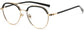 Sutton Round Black Eyeglasses from ANRRI, angle view