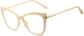 Sydney Cateye White Eyeglasses from ANRRI, angle view