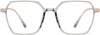 Sylvia Geometric Gray Eyeglasses from ANRRI, front view