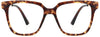 Sylvie Square Tortoise Eyeglasses from ANRRI, front view
