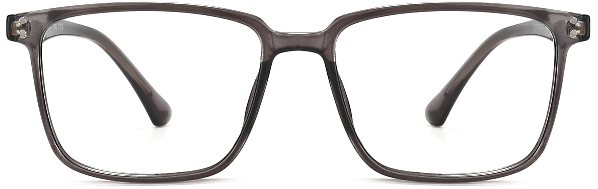 Tadeo Square Gray Eyeglasses from ANRRI, front view