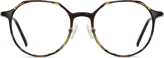 Tammy Geometric Tortoise Eyeglasses from ANRRI, front view