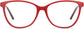 Tamura cateye red Eyeglasses from ANRRI, front view