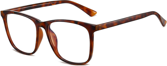 Tate Rectangle Tortoise Eyeglasses from ANRRI, angle view