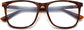 Tate Rectangle Tortoise Eyeglasses from ANRRI, closed view