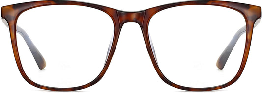 Tate Rectangle Tortoise Eyeglasses from ANRRI, front view