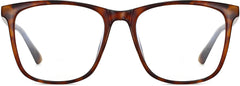 Tate Rectangle Tortoise Eyeglasses from ANRRI, front view