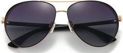 Taylor Black Stainless steel Sunglasses from ANRRI, closed view