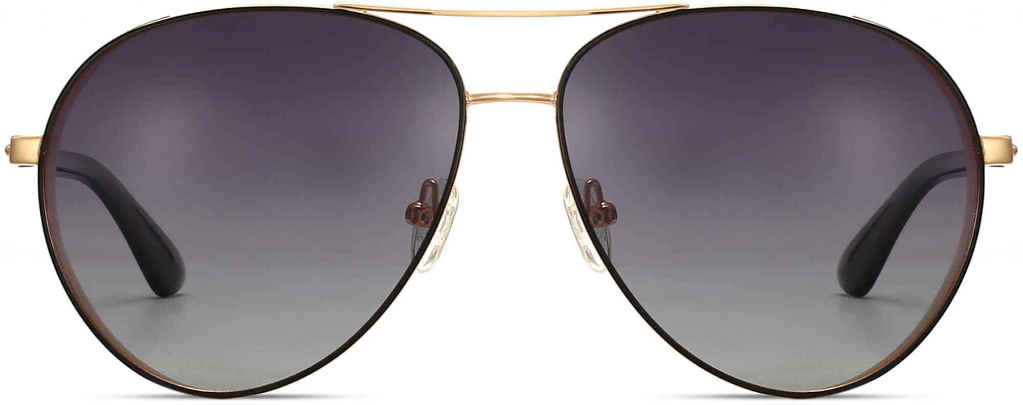 Taylor Black Stainless steel Sunglasses from ANRRI, front view
