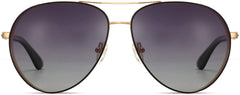 Taylor Black Stainless steel Sunglasses from ANRRI, front view