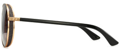 Taylor Black Stainless steel Sunglasses from ANRRI, side view