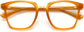 Teagan Square Yellow Eyeglasses from ANRRI, closed view