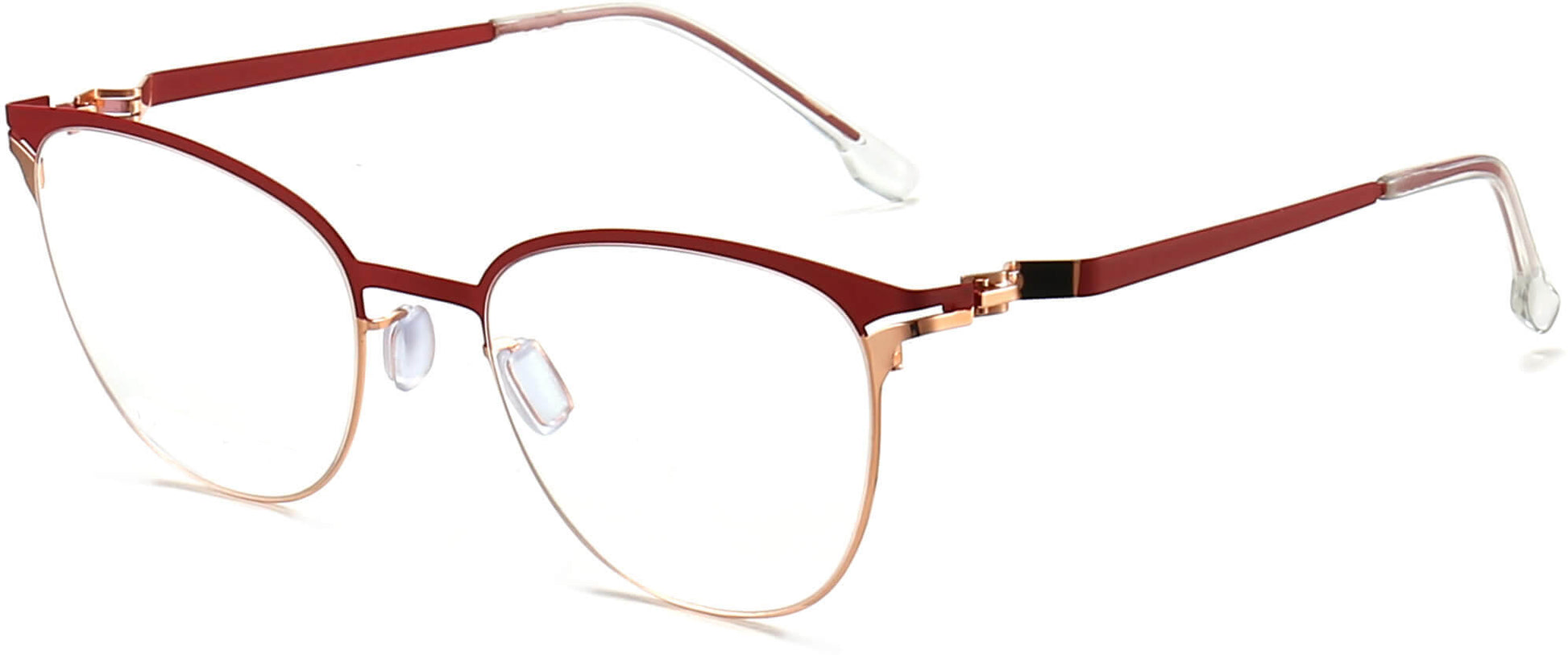 Thea Cateye Red Eyeglasses from ANRRI, angle view