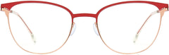 Thea Cateye Red Eyeglasses from ANRRI, front view
