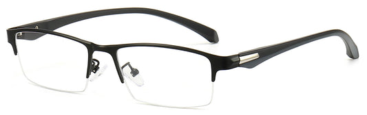 Theroux Rectangle Black Eyeglasses from ANRRI