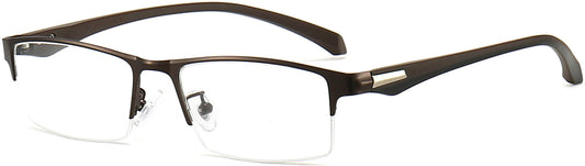 Theroux Rectangle Brown Eyeglasses from ANRRI