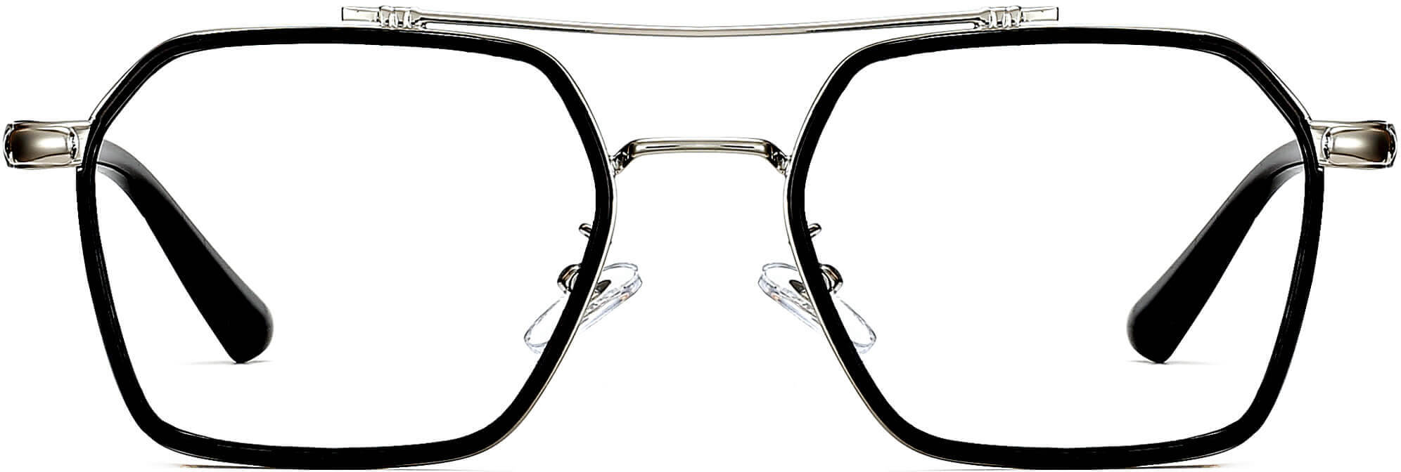 Thomas Geometric Black Eyeglasses from ANRRI, front view