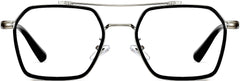 Thomas Geometric Black Eyeglasses from ANRRI, front view